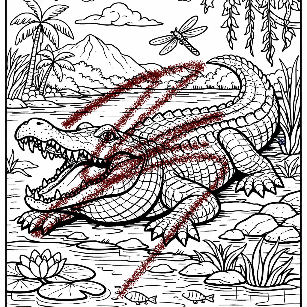 Crocodile Coloring Pages: Free Printable Wildlife Activities for Children – Hulya